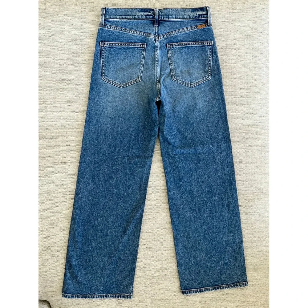 AYR Wide Leg Flare Jeans in Light Blue Wash